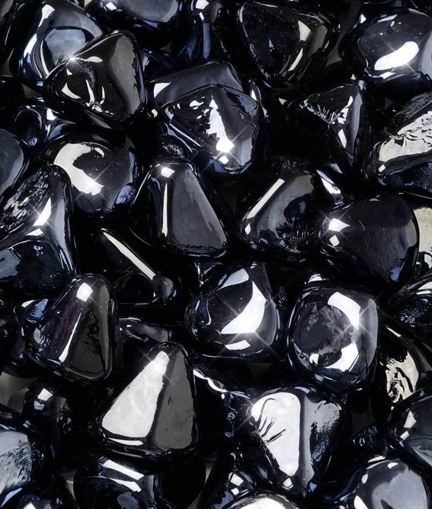 Black Diamond Shaped Fire Glass