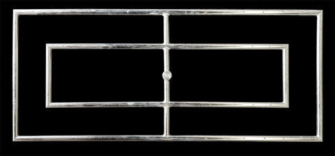 42" x 18" Rectangular High Capacity 3/4 Inch Fire Ring by Diamond Fire Glass