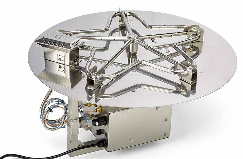 54 Inch Round Electronic Ignition Circular Fire Pit Ring Insert