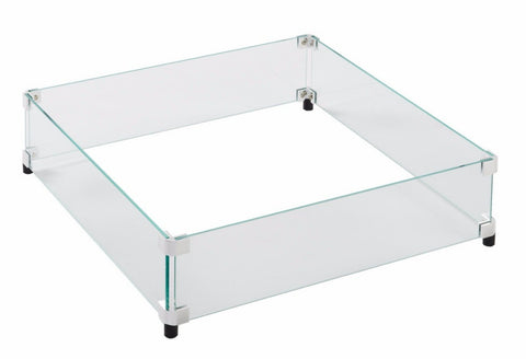 Fire Pit Glass Wind Guards - Square 37x37 Inch