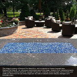 Electric Blue Reflective Crystal Fireplace Glass