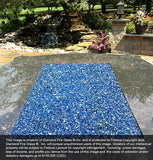 Electric Blue Reflective Crystal Fireplace Glass