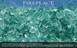 Emerald Green Crystal Fireplace Glass