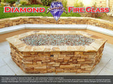 Caribbean Teal Reflective Nugget Fireplace Glass