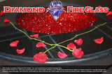 Ruby Red Crystal Fireplace Glass