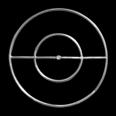 Stainless Steel Single Round Fire Ring - 24 Inch Diameter