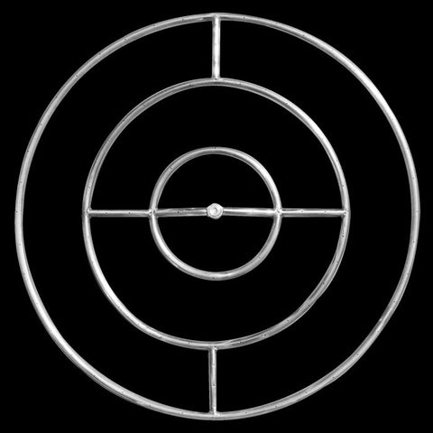 Stainless Steel Single Round Fire Ring - 30 Inch Diameter (3/4" High Capacity)